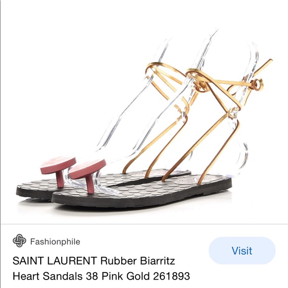 *ISO* YSL BIARRITZ HEART SANDAL - Picture 4 of 5
